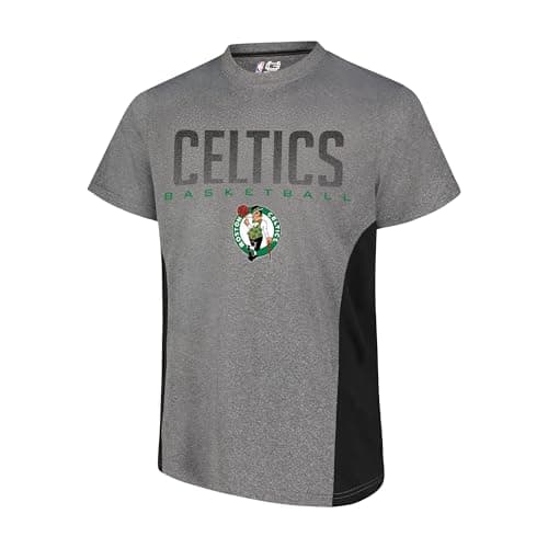 Ultra Game NBA Official Men’s Super Soft Supreme T-Shirt - Unisex, Boston Celtics, Heather Charcoal, Large