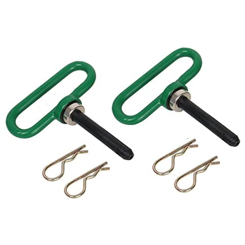 VIRTIONZ Lawn Mower Magnetic Hitch pin with Clip Ultra Strong Neodymium Magnet Trailer Gate Pin for Simple One Handed Hook On & Off -2pack