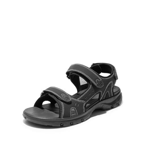 DREAM PAIRS Men’s Arch Support Hiking Sandals Sport Outdoor Athletic Comfortable Summer Beach Water Sandals,Size 8,Black,DMUMST2502