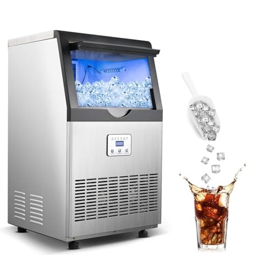 Zomagas 90LBS/24H Commercial Ice Maker Machine Under Counter/Freestanding