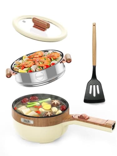 Cullinsss Electric Hot Pot 1.5L Mini Portable Electric Pot Dual Power