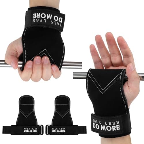 ElevateTech Weight Lifting Wrist Strap, 1 Pair Double Layer Leather Wrist Wraps for Gym Strength Training Weightlifting Deadlift Powerlifting Neoprene Padded Workout Gym Straps for Men Women