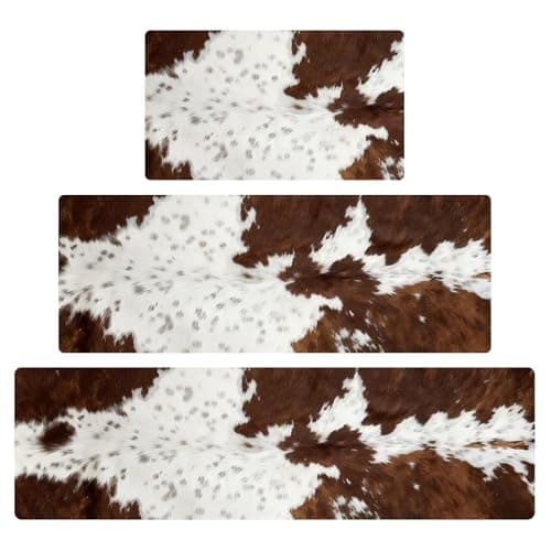 XLHOMO Kitchen Runner Rugs of 3, Non Slip Cushioned Kitchen Mats for Floor Waterproof Comfort Rugs and Mat Farmhouse Chef Mats Floor Carpet for Sink,Laundry Room