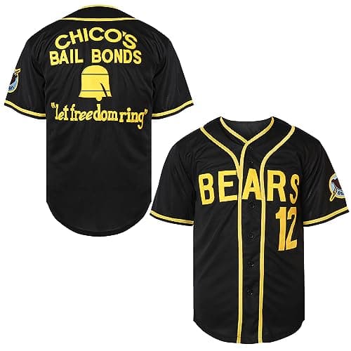 EETUG Bad News Bears Jersey #3 Kelly Leak #12 Tanner Boyle Stitched Movie 1976 Chico's Bail Bonds Baseball Jersey S-3XL (12 Black,Larger)