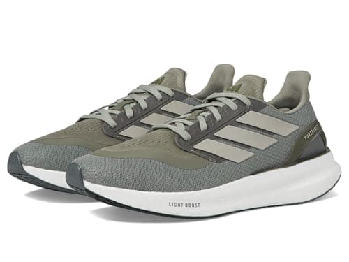 Adidas Men's Pureboost 5, Silver Pebble/Wonder Beige/Olive Strata, 10