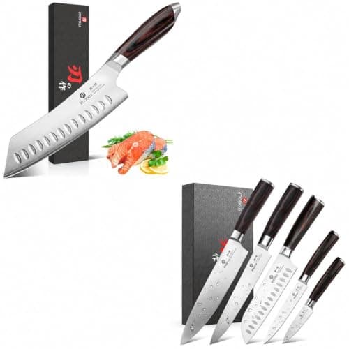 imarku 1Pcs Santoku & Chef Knife Set, Japanese High Carbon Stainless Steel