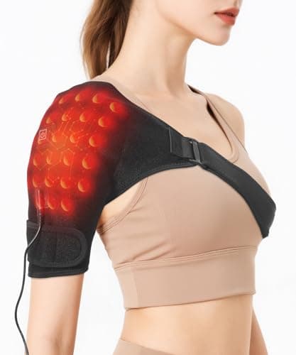Shoulder Heating Pad,Jade Heated Shoulder Wrap for Rotator Cuff Pain 3 Adjustable Heat