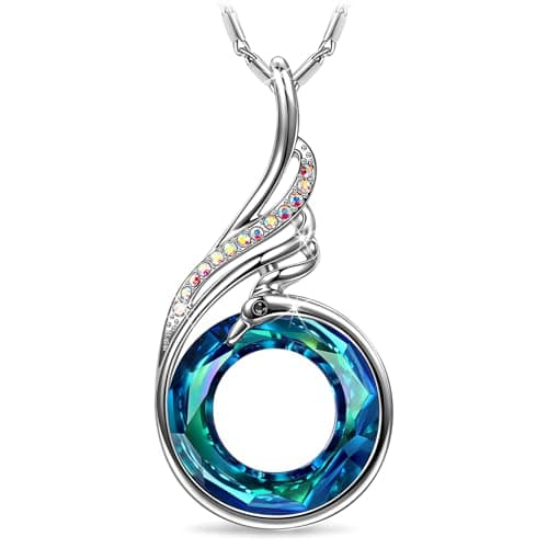 Kate Lynn Phoenix Necklaces for Women Crystal Pendant Necklace Jewelry Birthday Gifts for Women Christmas Mothers Day Gifts for Mom Wife Daughter Gift for Girlfriend Best Friends Lady