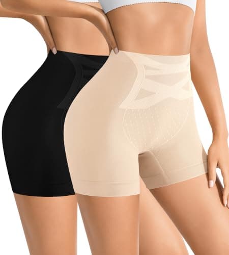 ORLAROY Seamless Boyshorts Underwear for Women Slip Shorts for Under Dresses Soft High Waisted Anti Chafing Panties 2 Pack M
