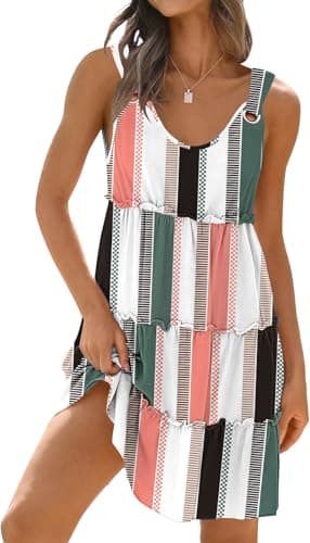 Sundresses for Women 2026 Vacation Swimsuit Cover Ups Floral Beach Dress