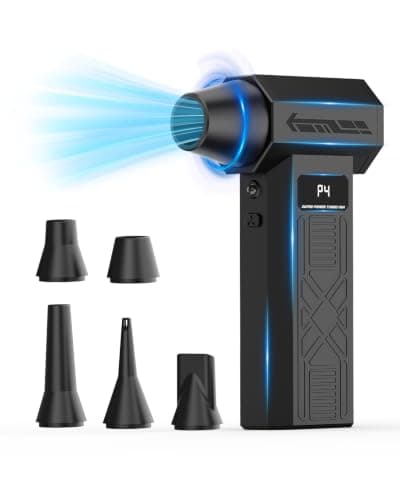 MiaEpic Compressed Air Duster,280000 RPM Electric Mini Blower,Cordless Keyboard Cleaner with 5 Nozzles & 4 Adjustment Speed,Fast Charging for PC,Camera,Car and Home Cleaning
