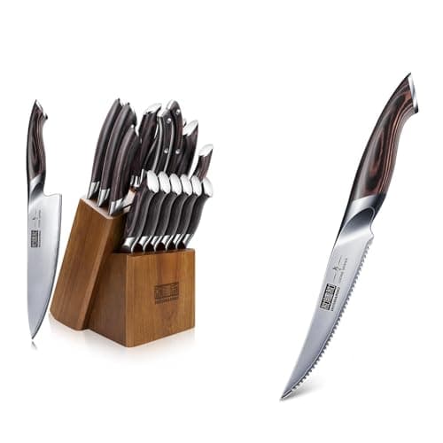 HOSHANHO 5 inch Tomato Knife, 16-Piece Knife Set, Japanese High Carbon Stainless Steel Kitchen Knife Set