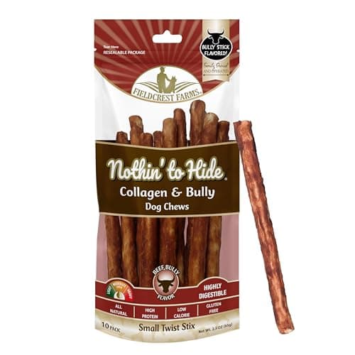 Fieldcrest Farms Nothin' to Hide Twist Stix, Beef Bully, 10 Count