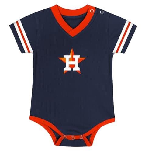 MLB Newborn & Infants 0-24 Months Official Primary Logo Creeper Romper Jersey (US, Age, 0 Months, 3 Months, Houston Astros - Navy)