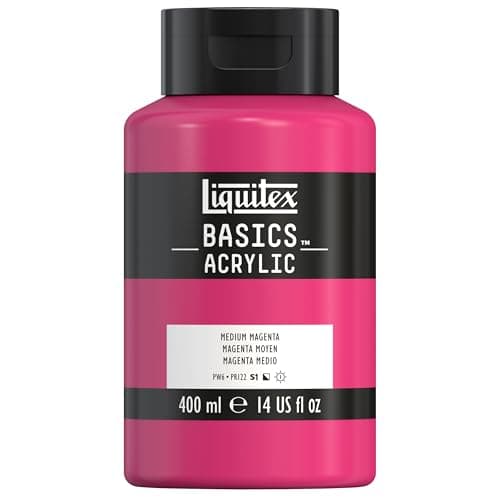 Liquitex BASICS Acrylic Paint, 13.5-oz Bottle, Medium Magenta