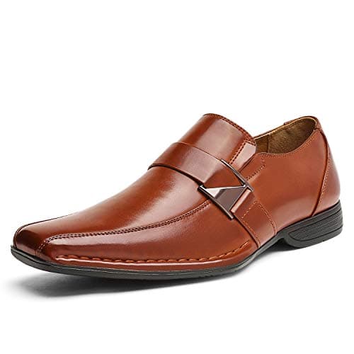 Bruno Marc Men's Classic Slip-on Dress Loafers Shoes,Size 6.5,Brown,Giorgio-3