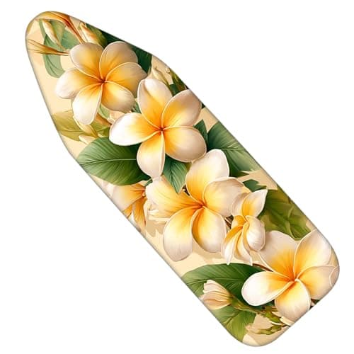 Nuxovilar Yellow White Floral Ironing Board Cover 15x54 Polyester