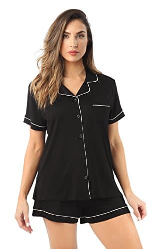#followme 601098-BLK-M Shorts Set for Women Black/White