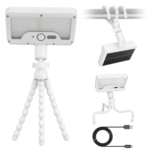 Chelhead Motion Sensor Outdoor Lights Waterproof Solar 1500mAh Lamp LED Octupus Mount Compatible with RV Camper Trailers Truck Fence Patio