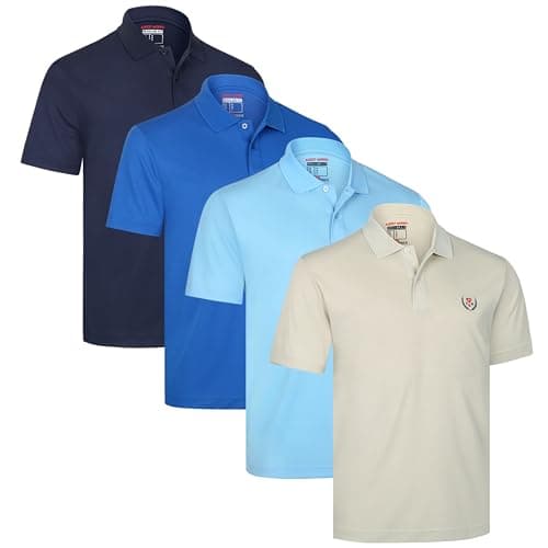 Albert Morris Mens Striped Short Sleeve Polo Shirts 4 Pack - Regular Fit - Multicolor - First Price Pack - XX-Large