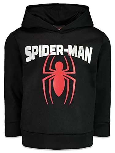 Marvel Avengers Spider-Man Big Boys Fleece Pullover Hoodie Black 14-16