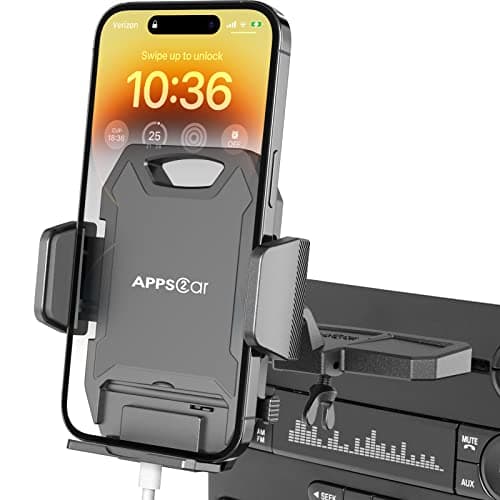 APPS2Car Sturdy CD Slot Phone Mount with One Hand Operation Design
