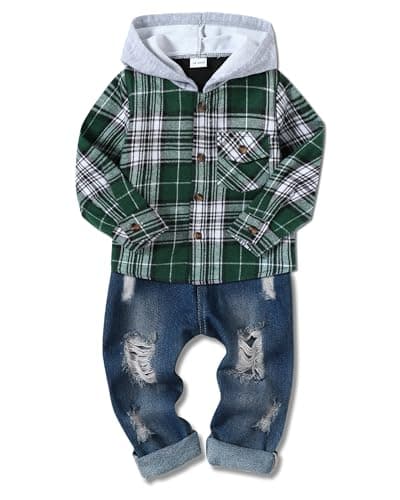 ZOEREA Toddler Baby Boys Clothes Fall Winter Hoodie Jeans Outfits Set 2-3T
