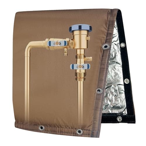 Backflow Preventer Insulated Cover (5˚F) Thick 6-Layer Fabric Pipe Insulation Cover (UV Coated) Winter Freeze Protection,for Water Well Pump Covers and Sprinkler Valve Covers (24" W X 26" H)