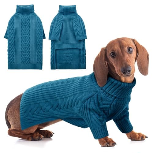 ASENKU Dog Sweater for Medium Dogs, Warm Knit Dog Sweater for Frenchie