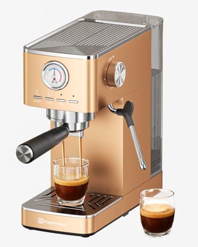 Maestri House Slim Espresso Machine with Milk Frother, 20 Bar Italian Pump