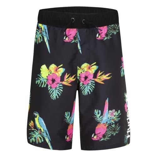 Hurley boys Pull on Swim Trunks, Multi Parrot Floral, Medium US