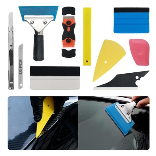 18PCS Car Window Tint Kit,Essential Car Window Tint Tools Kit with Felt Squeegee/Cutter with Blade/Vinyl Squeegee,Versatile Cars Tints Kits for Windows Tints Installation