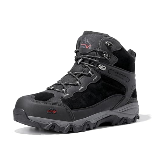 NORTIV 8 Men's Waterproof Hiking Boots Outdoor Mid Trekking Lightweight Mountaineering Shoes Paladin,Size 7,Black,JS19004M