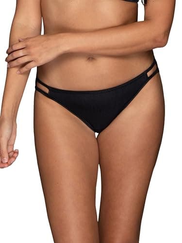 Vanity Fair Women's Illumination String Bikini Panty 18108, Midnight Black, X-Large/8
