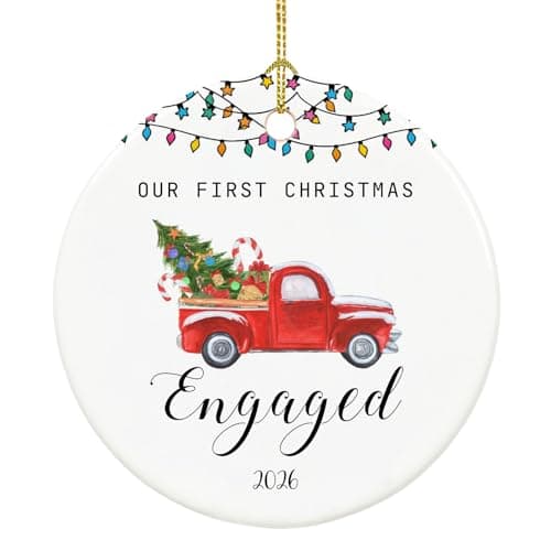Engagement Ornament 2026, Our First Christmas Engaged Ornament 2026