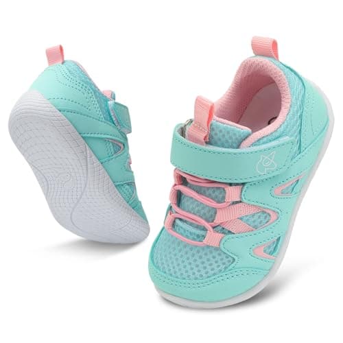 LeIsfIt Baby Shoes Boys Girls First Walking Shoes Non-Slip Toddler Breathable Sneakers Infant Sneakers Green 6-12 Months