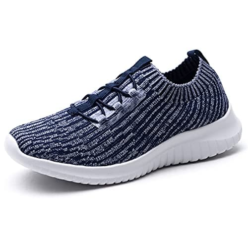 konhill Women's Slip on Walking Tennis Shoes - Comfortable Lightweight Breathable Casual Work Travel Sneakers for Standing All Day (Fits Swollen & Wide Feet) 13 US Navy Blue,45