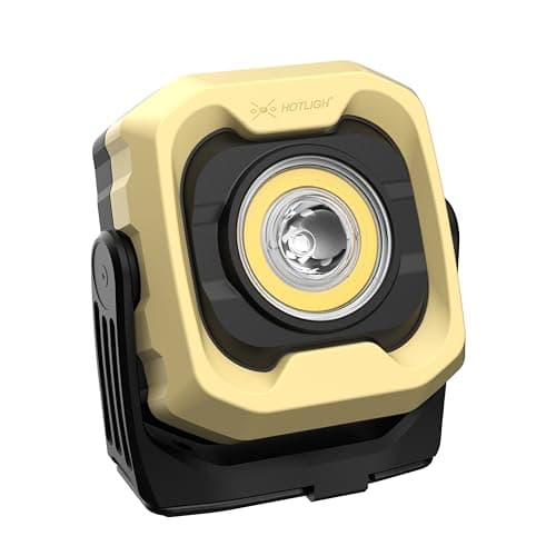 HOTLIGH Rechargeable Work Light, 1200LM Magnetic Light with IPX4 Waterproof, 4000mAh Battery Led Work Light, Mechanic Light for Car Repair, Camping, Emergency, 1 Pack