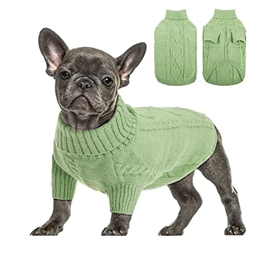 Queenmore XL Dog Sweater,Turtleneck Dog Christmas Sweater for Dog Girl Boy