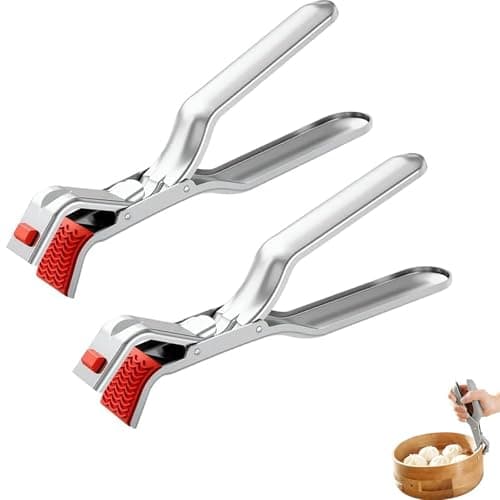 2 Pcs Hot Plate Grippers, Multi-Function Anti-Scald Bowl Clip, Anti-Scald Bowl & Dish Holder Clips, Non-Slip Kitchen Gripper Tongs (2pc