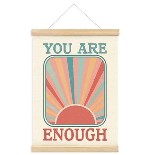 PLKMN Inspirational Wall Decor, Retro Boho Sunshine You are Enough Wall Art
