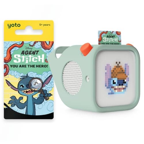 YOTO Player (3rd Gen.) Kids Audio Player + Agent Stitch + Case, Ages 5+