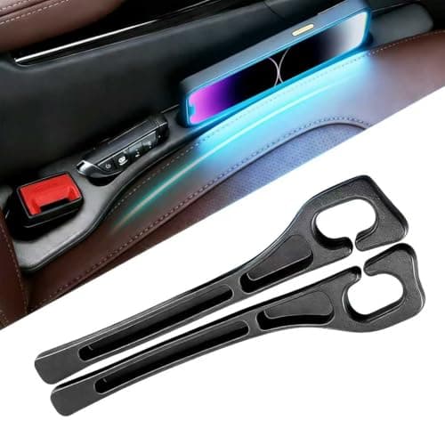 Mpjlhpj Car Seat Gap Filler Organizer 2PCS, Universal No-Drop Seat Guard with Storage Slot, Easy Install Gap Stopper for Car SUV Truck, Stops Phone/Keys Falling
