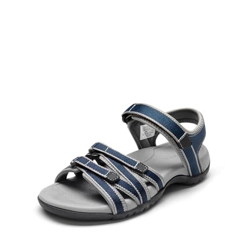 DREAM PAIRS Womens Comfortable Hiking Walking Sandal with Adjustable Hook and Loop Strap, Sports, Travel,Summer Beach Outdoor Light Weight Water Shoes,Size 7,Navy,SDSA2403W