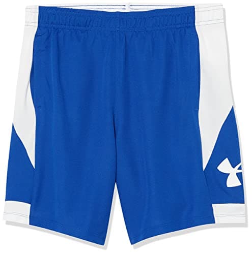 Under Armour Girls' Baseline 6" Basketball Shorts, (400) Royal / / White, Youth X-Small