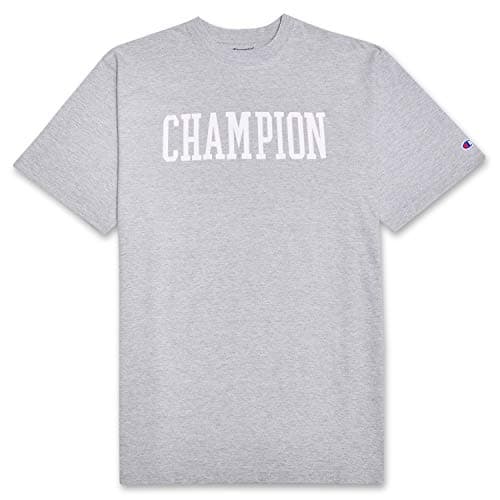Champion Big and Tall T-Shirts for Men - Mens Short Sleeve Cotton Crewneck Tee Heather Grey