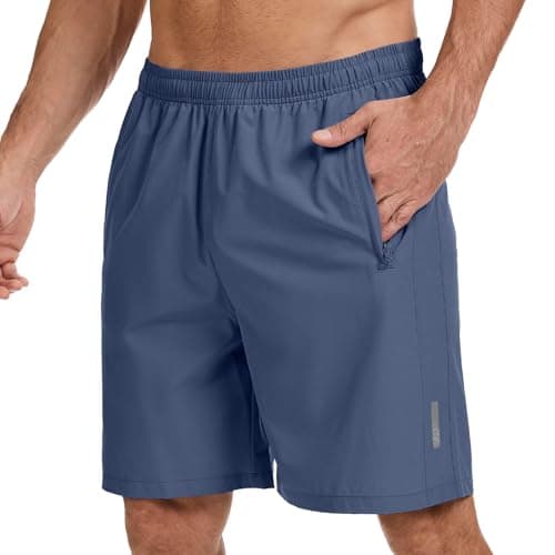 UVSAI Men's UPF 50+ 7" Inseam Hiking Shorts with 3 Zipper Pockets Water Resistant Quick Dry Lightweight for Outdoor Fishing