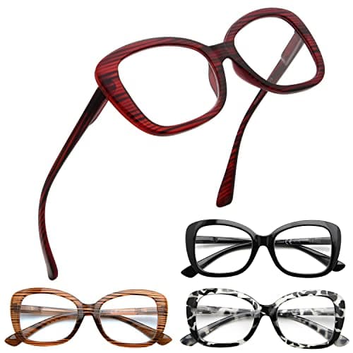 Eyekepper 4-Pack Chic Reading Glasses for Women Oversized Readers +2.00