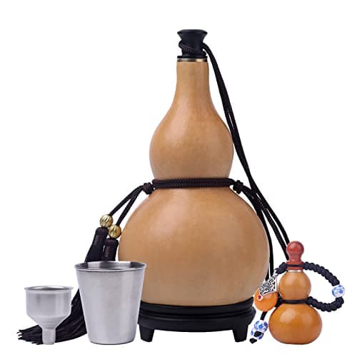 MR.GLFULU Natural Gourd Bottle, Outdoor & Wine Bottle, 1000ml (Natural)