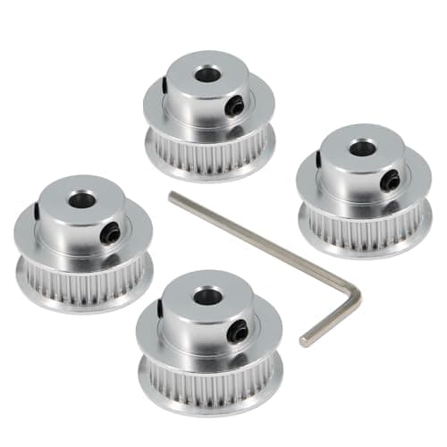 Yeebyee 2GT Pulleys 36 Teeth 5mm Bore 36T Timing Belt Pulleys Synchronous Wheel Aluminum for Width 6mm Belt 3D Printers Parts, 4pcs/Pack (Size: 36T-5mm Bore)